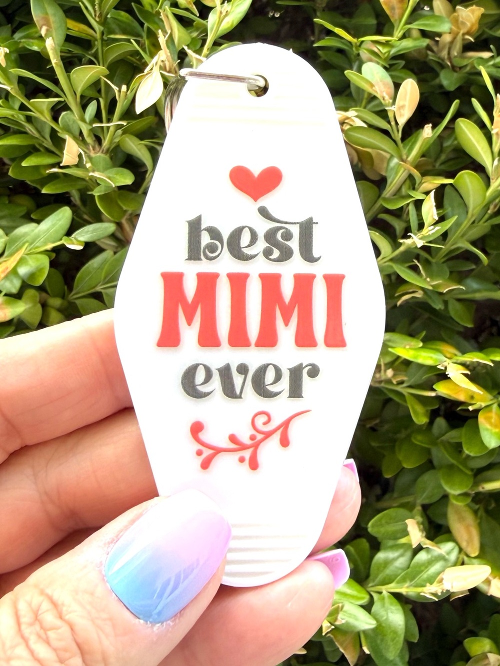 Vintage style motel key 3.5” keychain Best Mimi Ever grandma gift idea